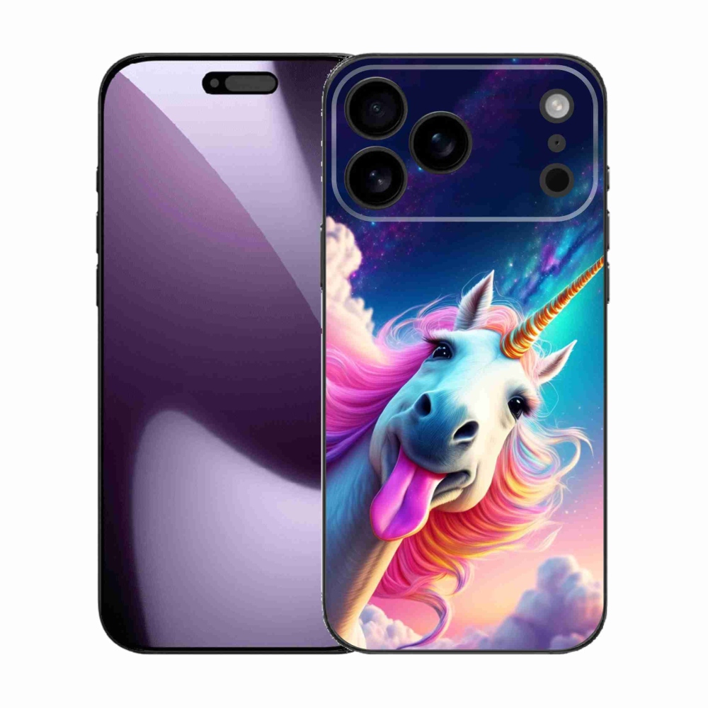 Gélový kryt mmCase na iPhone 17 Pro Max - šialený jednorožec