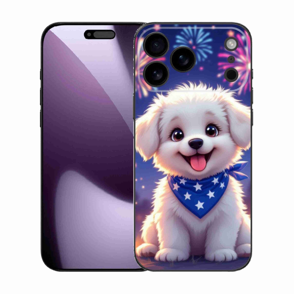 Gélový kryt mmCase na iPhone 17 Pro Max - slávnostné šteňa