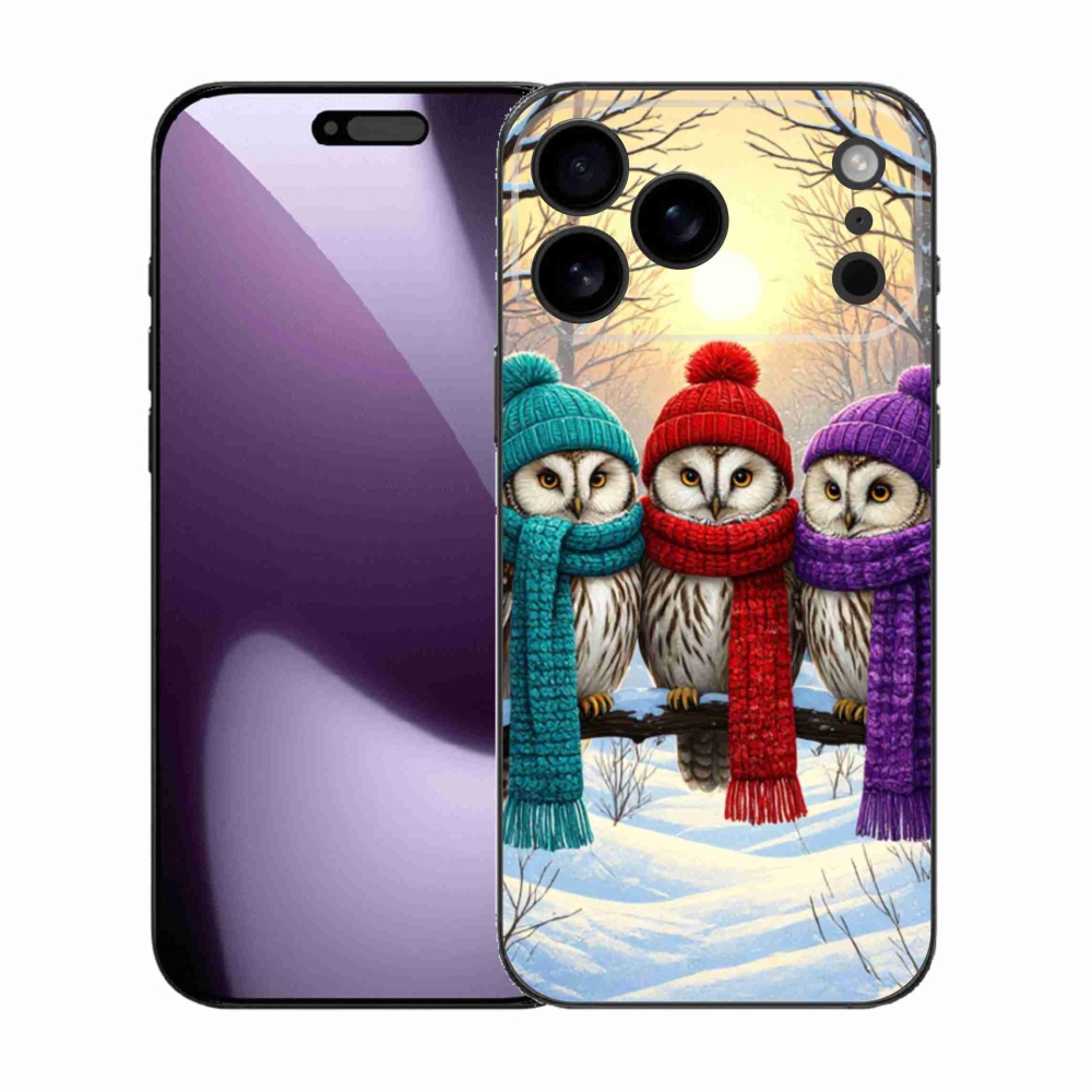 Gélový kryt mmCase na iPhone 17 Pro Max - soví priatelia