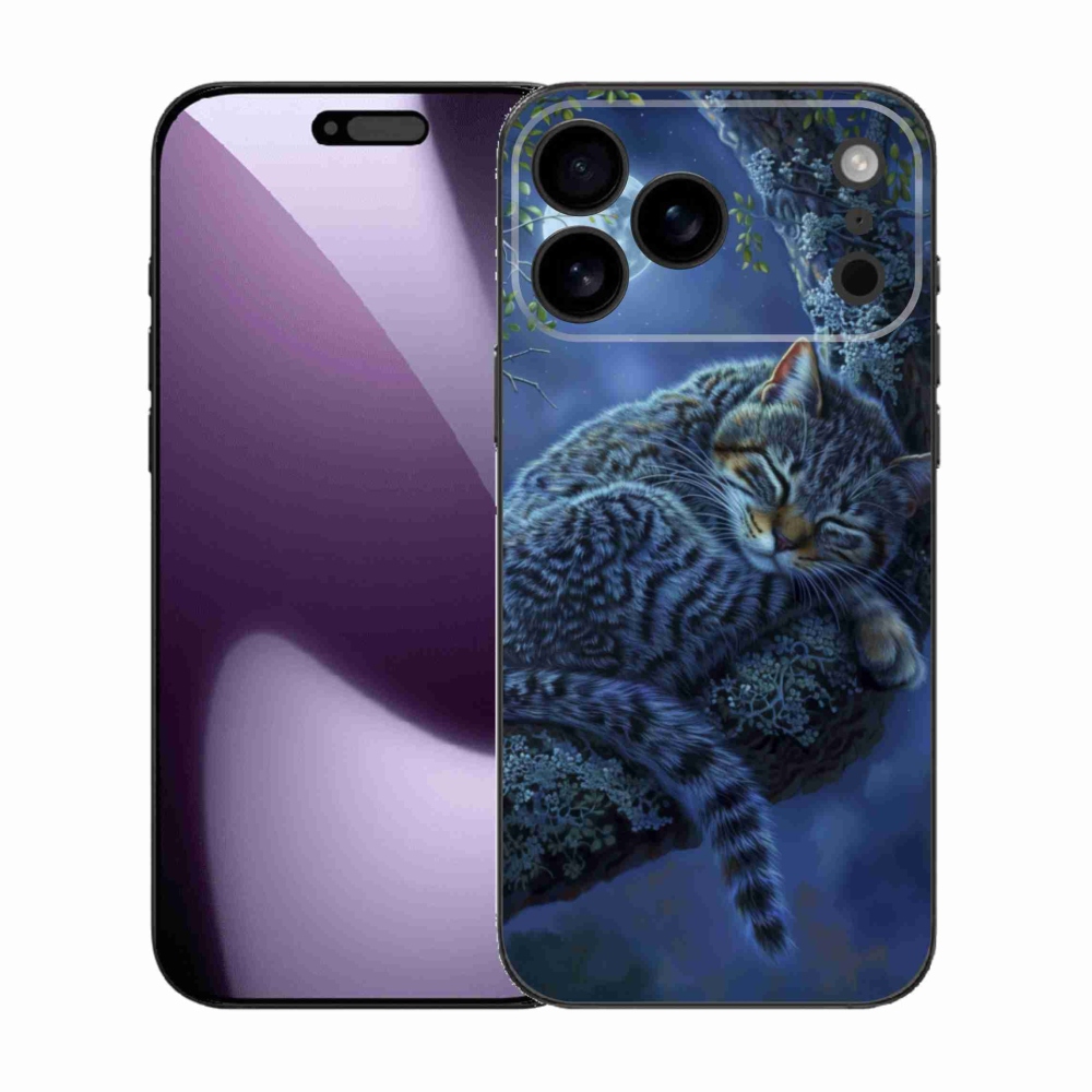 Gélový kryt mmCase na iPhone 17 Pro Max - spiaca mačka