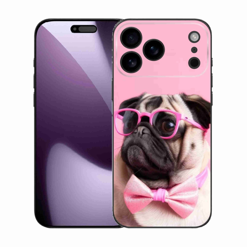Gélový kryt mmCase na iPhone 17 Pro Max - štýlový mops