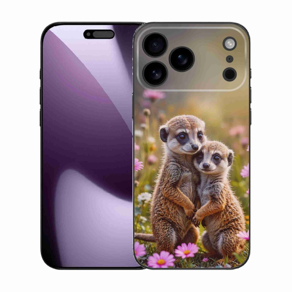 Gélový kryt mmCase na iPhone 17 Pro Max - surikatí duo