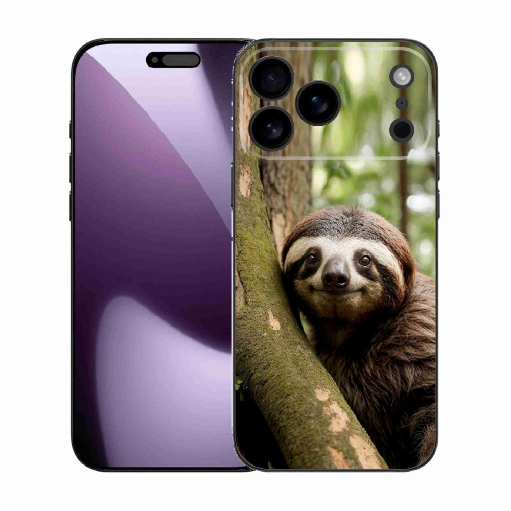 Gélový kryt mmCase na iPhone 17 Pro Max - usmievavý leňochod