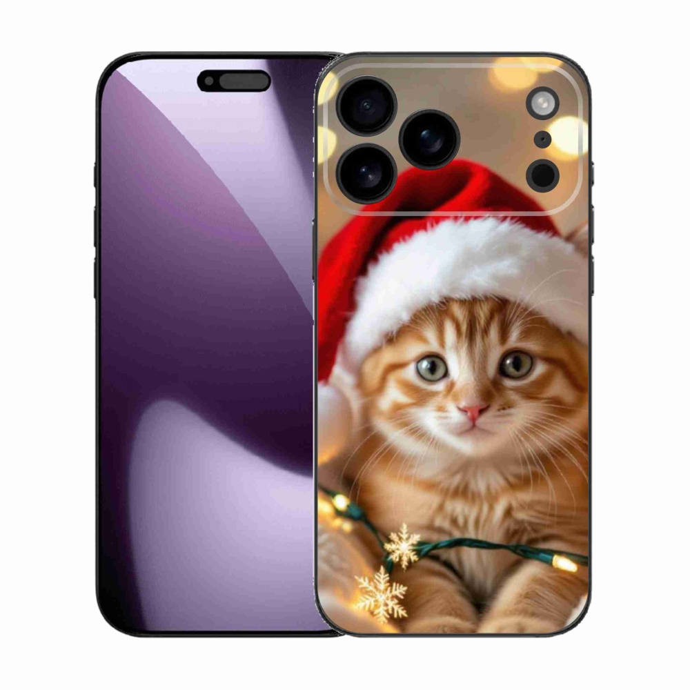 Gélový kryt mmCase na iPhone 17 Pro Max - vianočné mačiatko