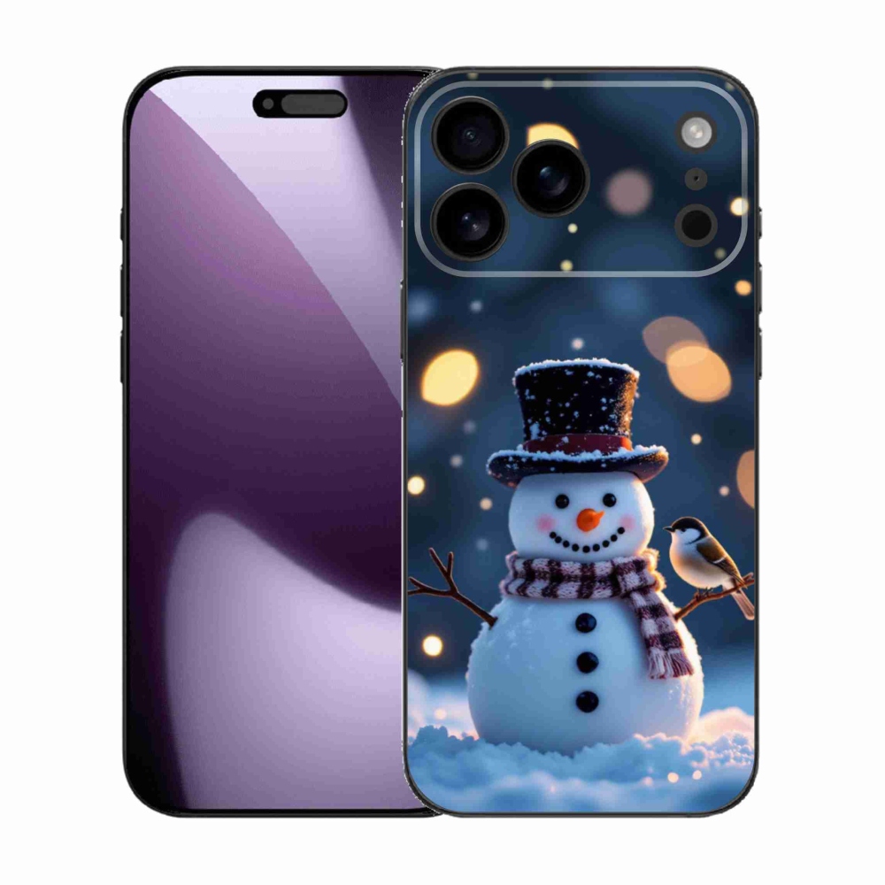 Gélový kryt mmCase na iPhone 17 Pro Max - vianočný snehuliak