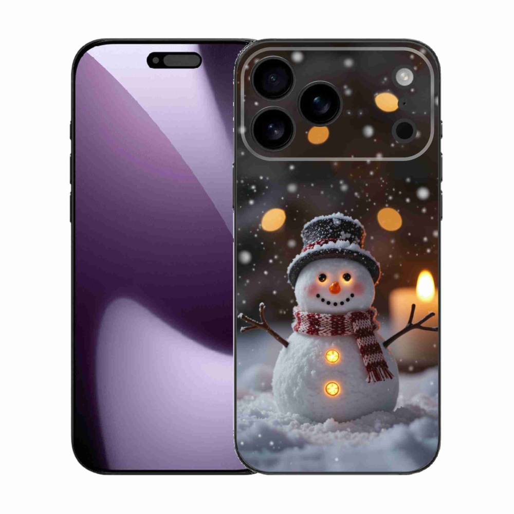 Gélový kryt mmCase na iPhone 17 Pro Max - veselý snehuliak
