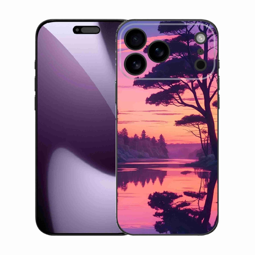 Gélový kryt mmCase na iPhone 17 Pro Max - západ slnka nad jazerom