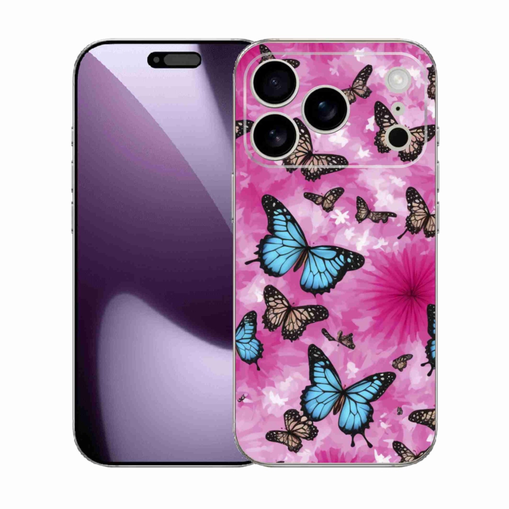 Gélový kryt mmCase na iPhone 17 Pro - motýlia záhrada