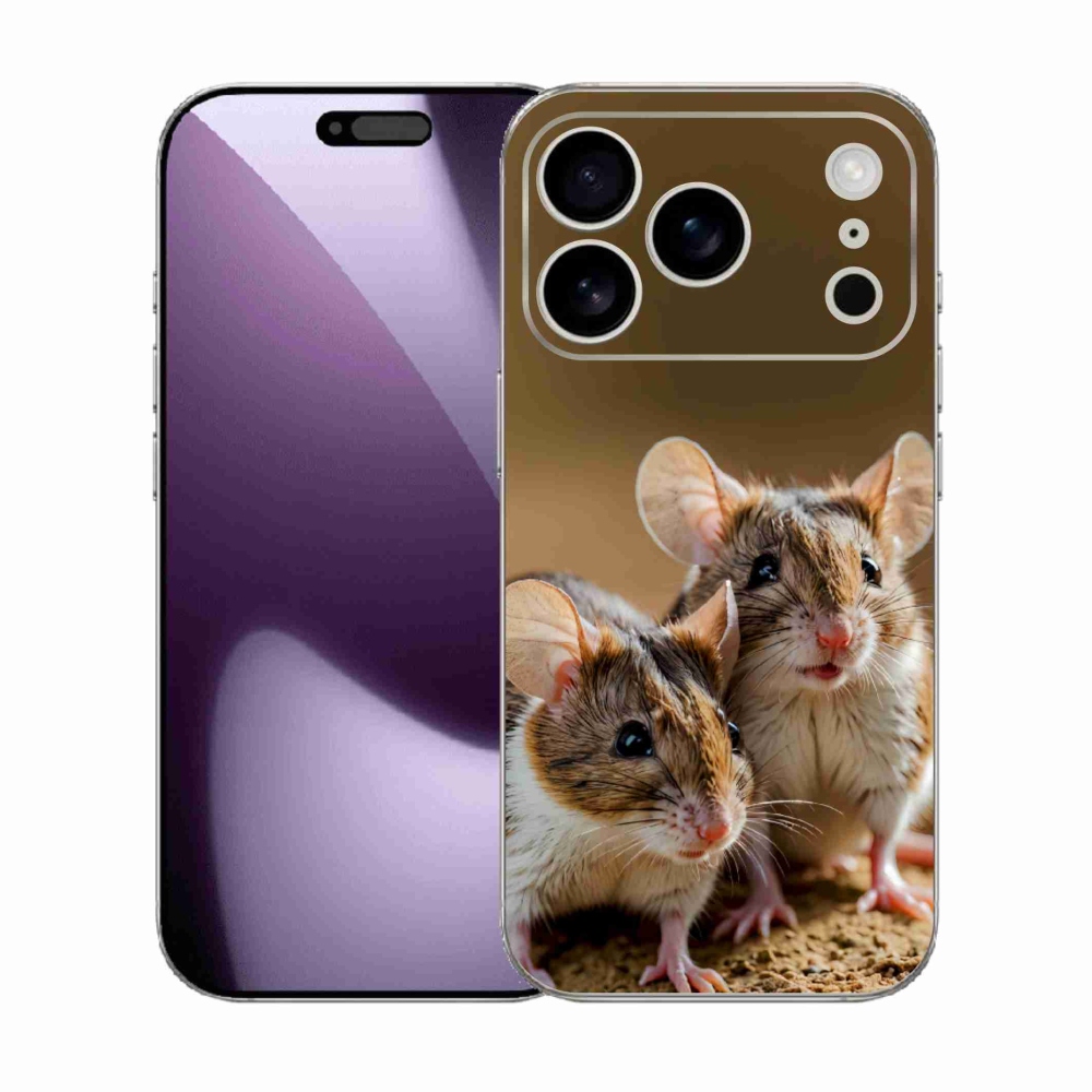 Gélový kryt mmCase na iPhone 17 Pro - myší duo