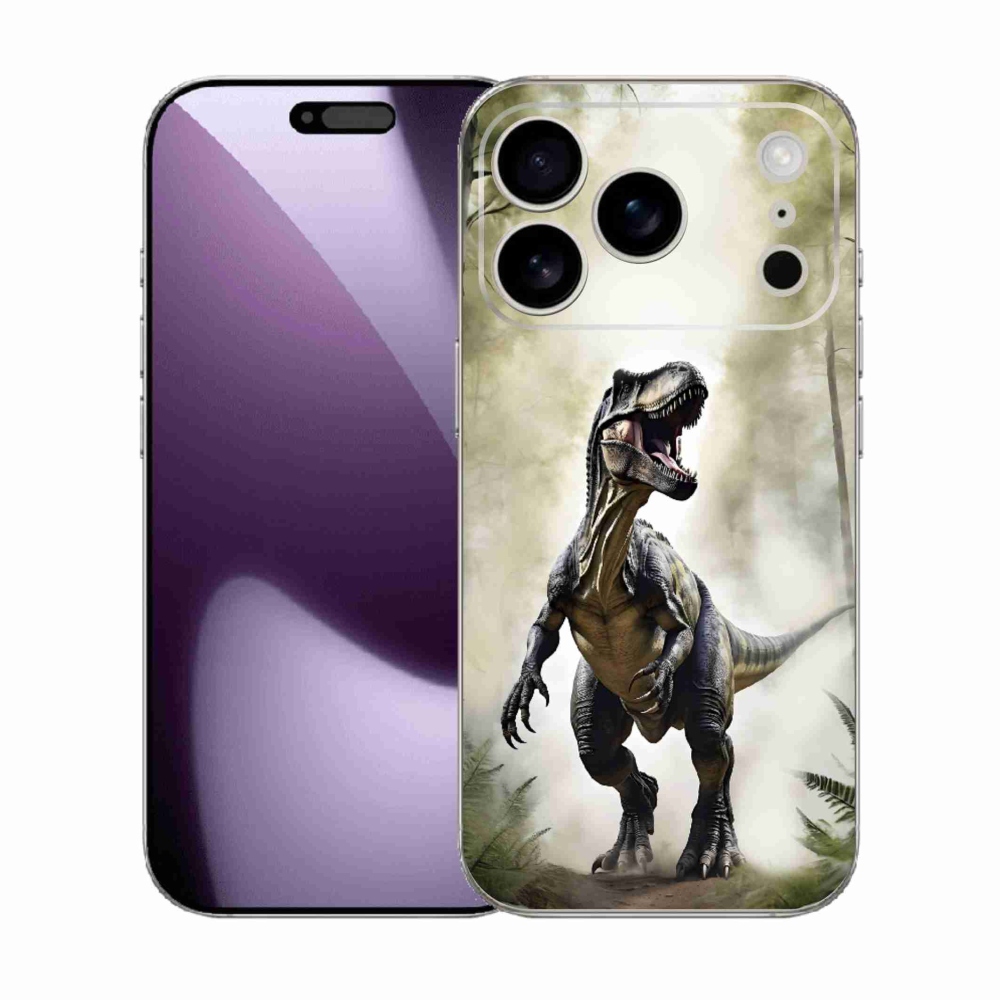 Gélový kryt mmCase na iPhone 17 Pro - naštvaný T-Rex