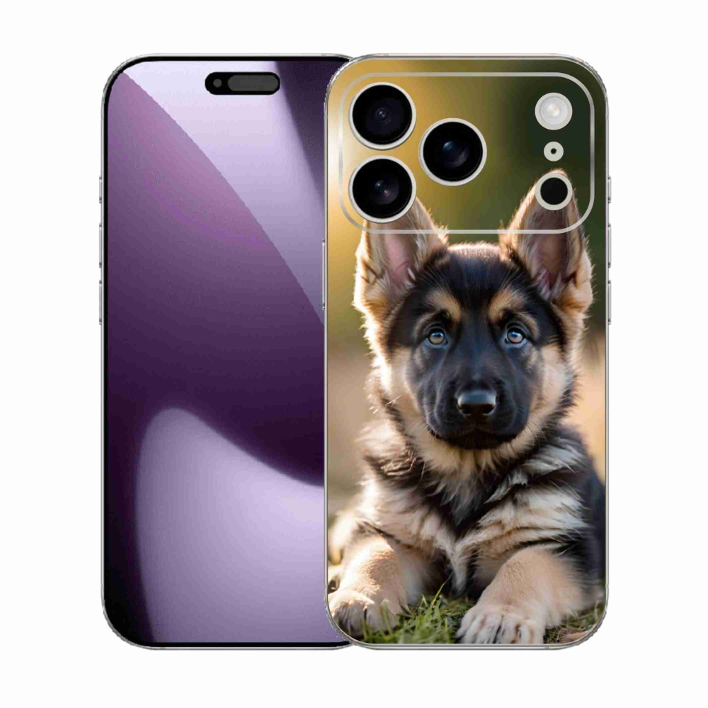Gélový kryt mmCase na iPhone 17 Pro - nemecký ovčiak v prírode