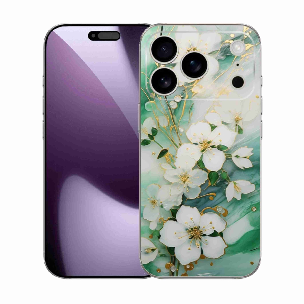 Gélový kryt mmCase na iPhone 17 Pro - nežné kvety
