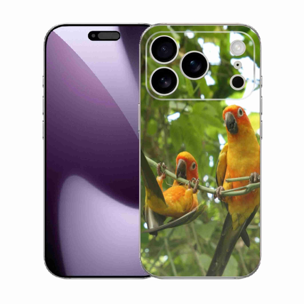 Gélový kryt mmCase na iPhone 17 Pro - papagáje aratingy