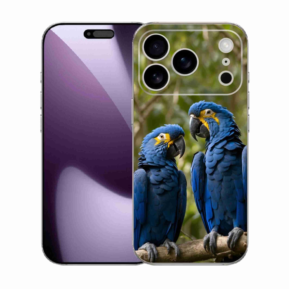 Gélový kryt mmCase na iPhone 17 Pro - papagájové duo