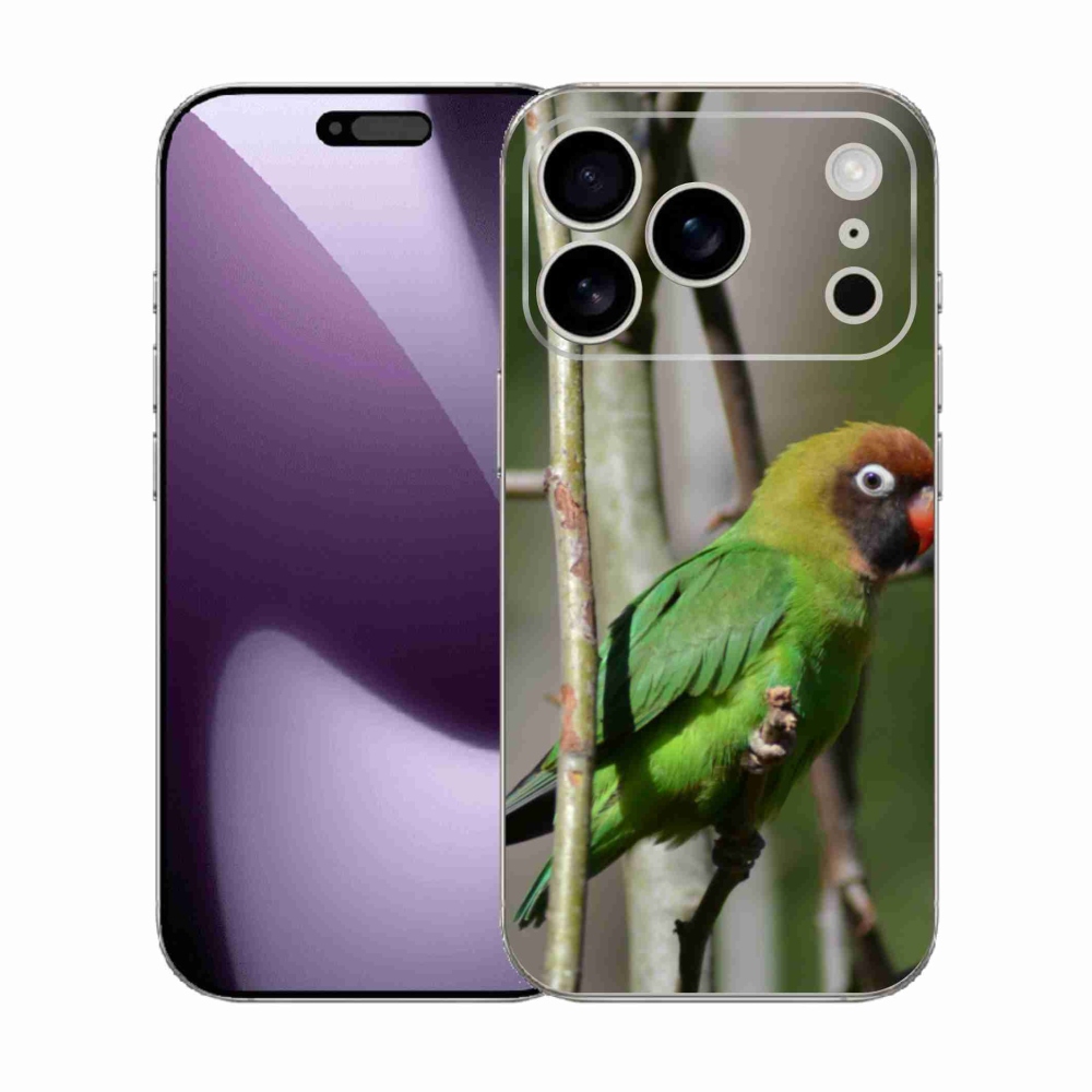 Gélový kryt mmCase na iPhone 17 Pro - papagáj agapornis