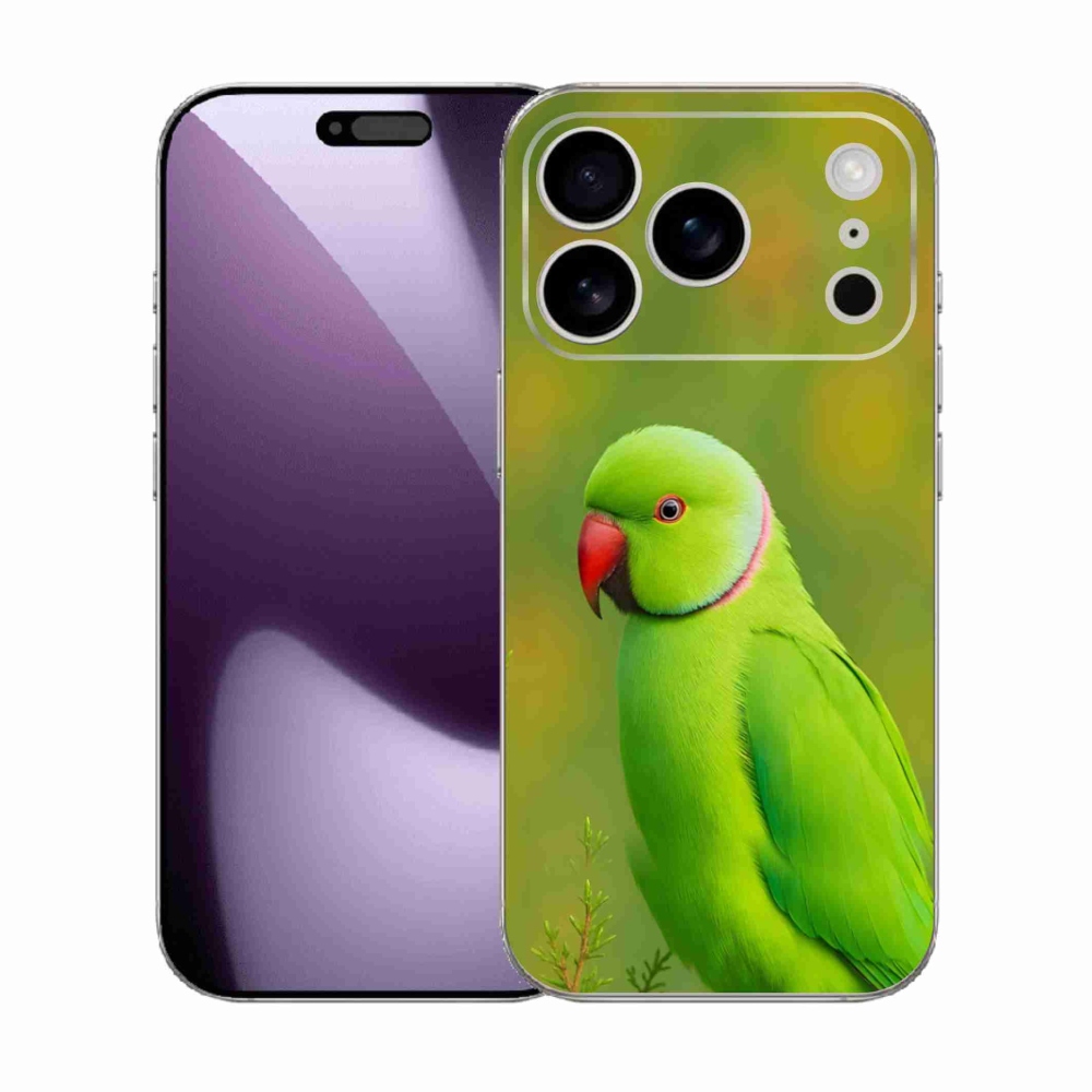 Gélový kryt mmCase na iPhone 17 Pro - papagáj alexander 2