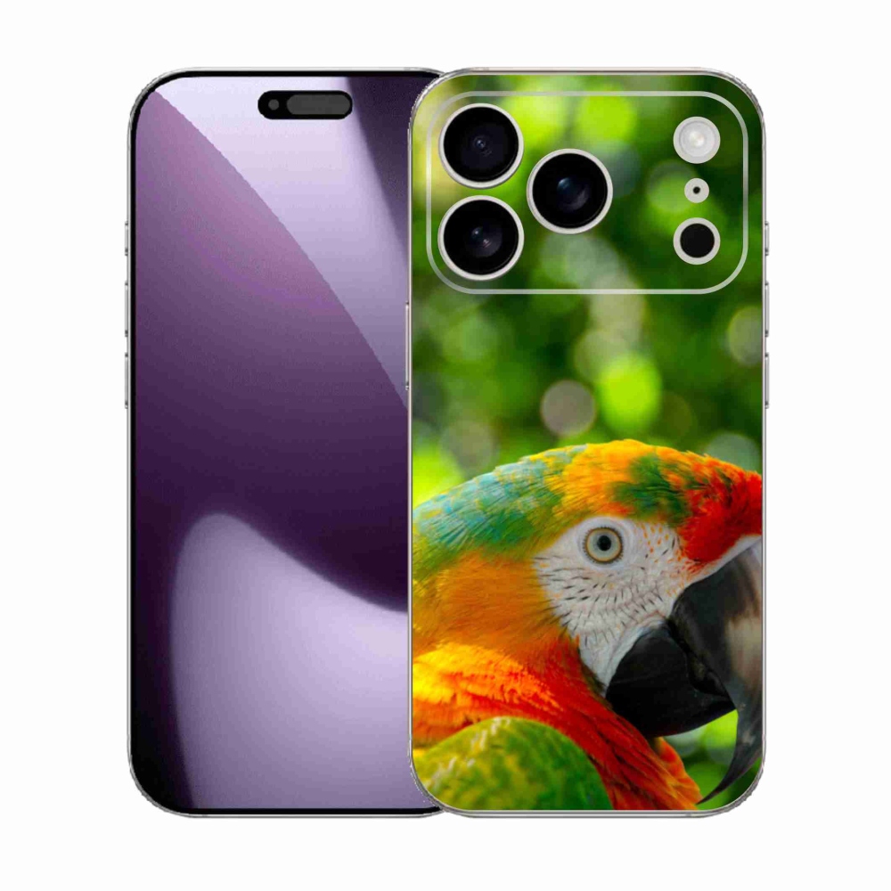 Gélový kryt mmCase na iPhone 17 Pro - papagáj ara 3