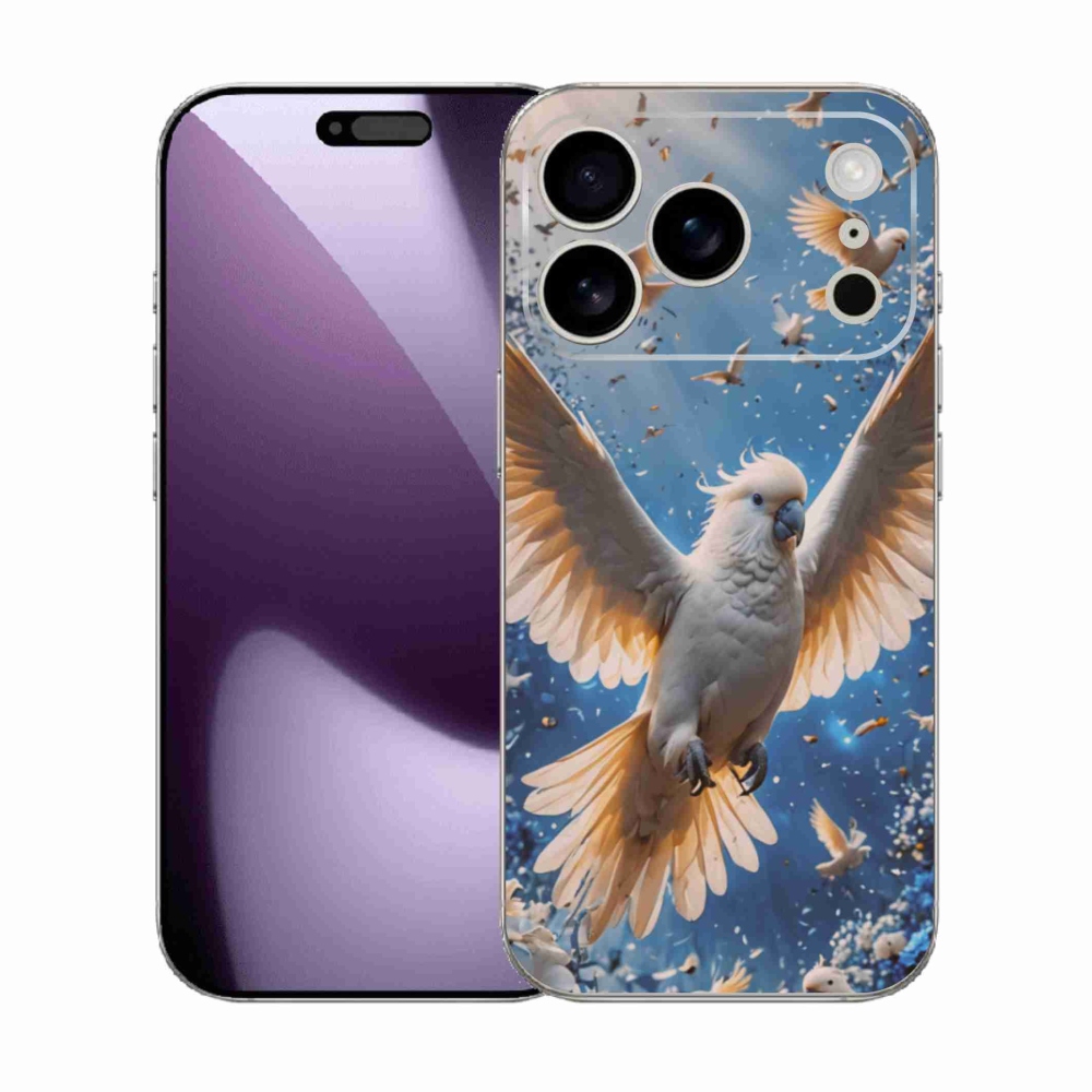 Gélový kryt mmCase na iPhone 17 Pro - papagáj kakadu