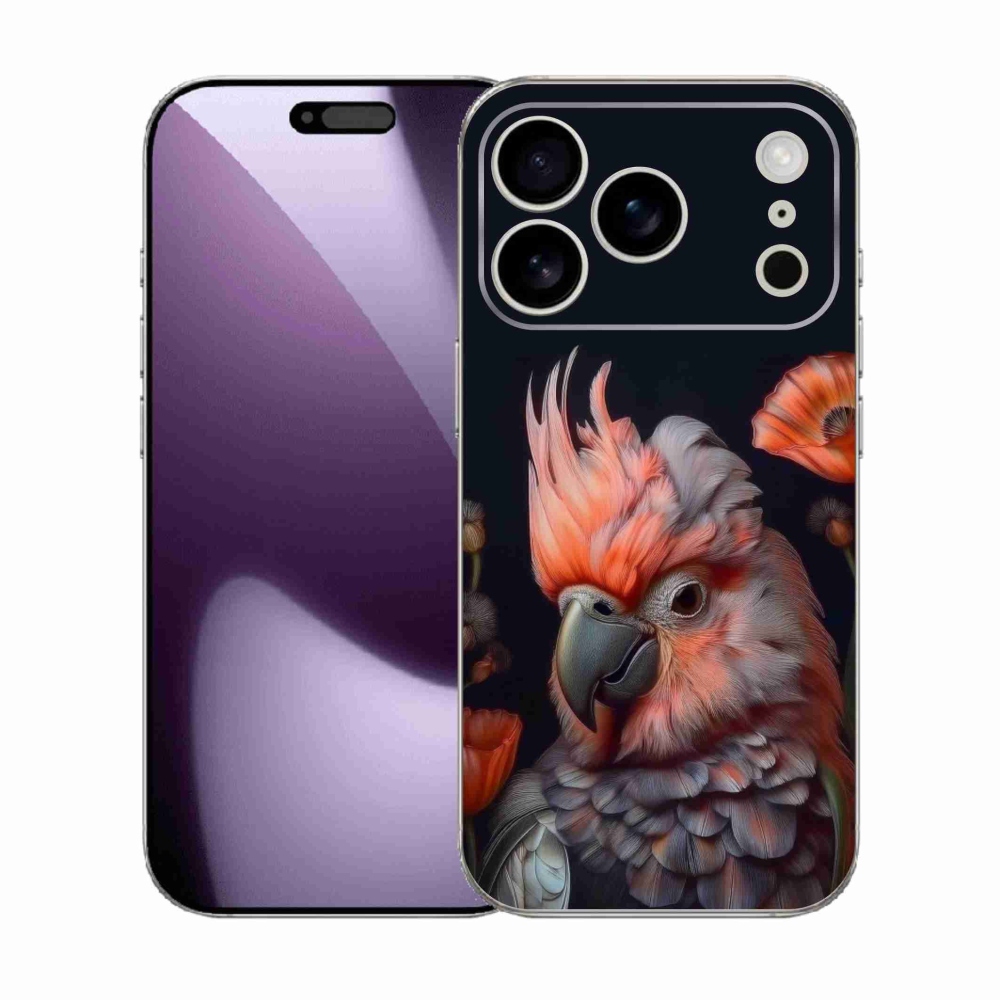 Gélový kryt mmCase na iPhone 17 Pro - papagáj kakadu vo farbách
