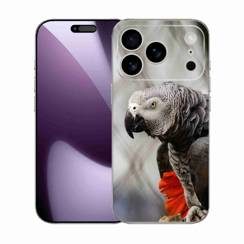 Gélový kryt mmCase na iPhone 17 Pro - papagáj žako 3