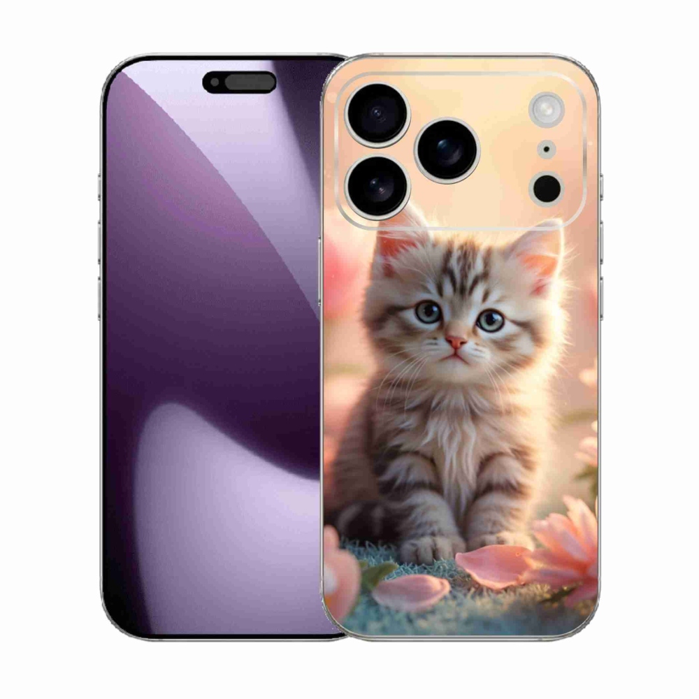 Gélový kryt mmCase na iPhone 17 Pro - roztomilé mačiatko 8