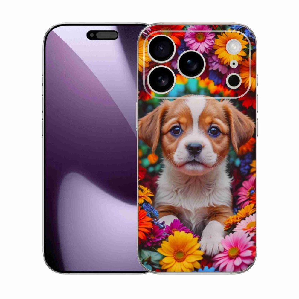 Gélový kryt mmCase na iPhone 17 Pro - roztomilé šteňa