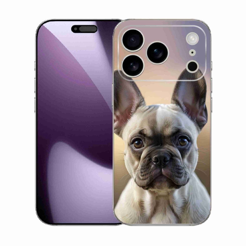 Gélový kryt mmCase na iPhone 17 Pro - roztomilý francúzsky buldoček