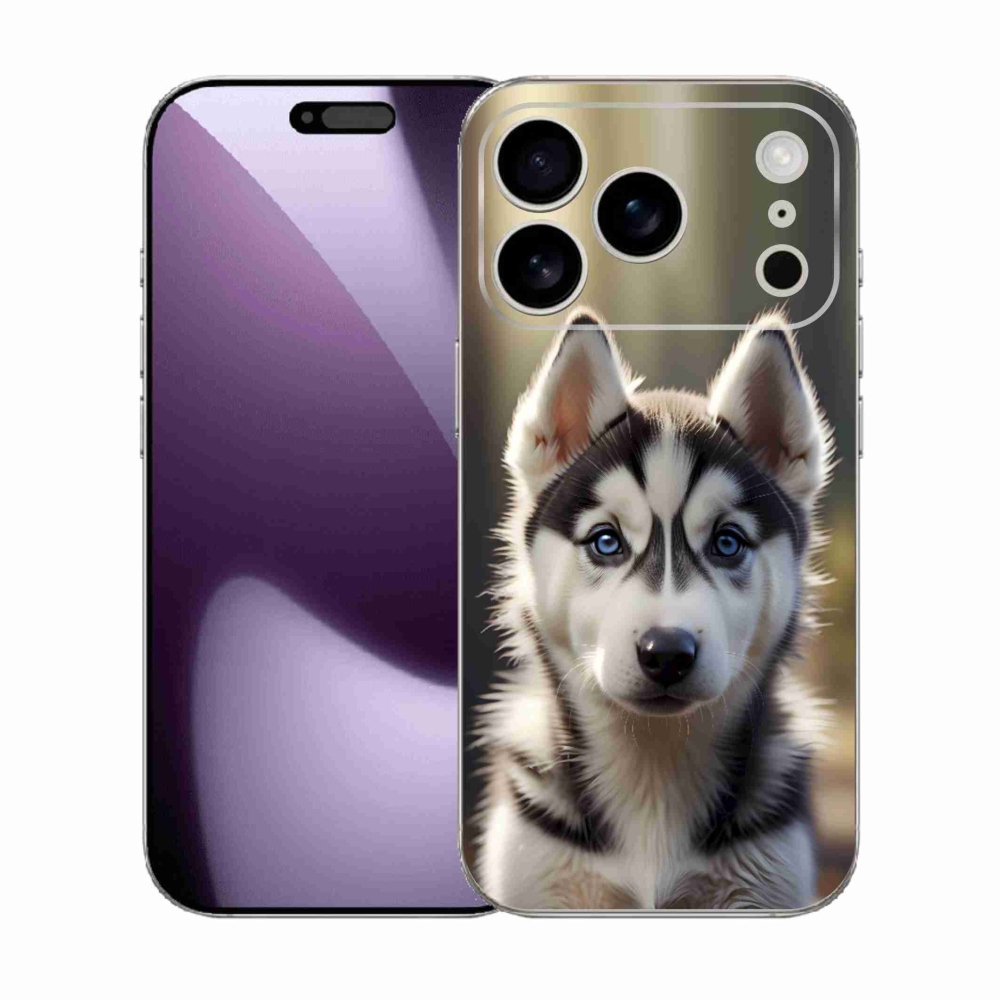 Gélový kryt mmCase na iPhone 17 Pro - roztomilý sibírsky husky
