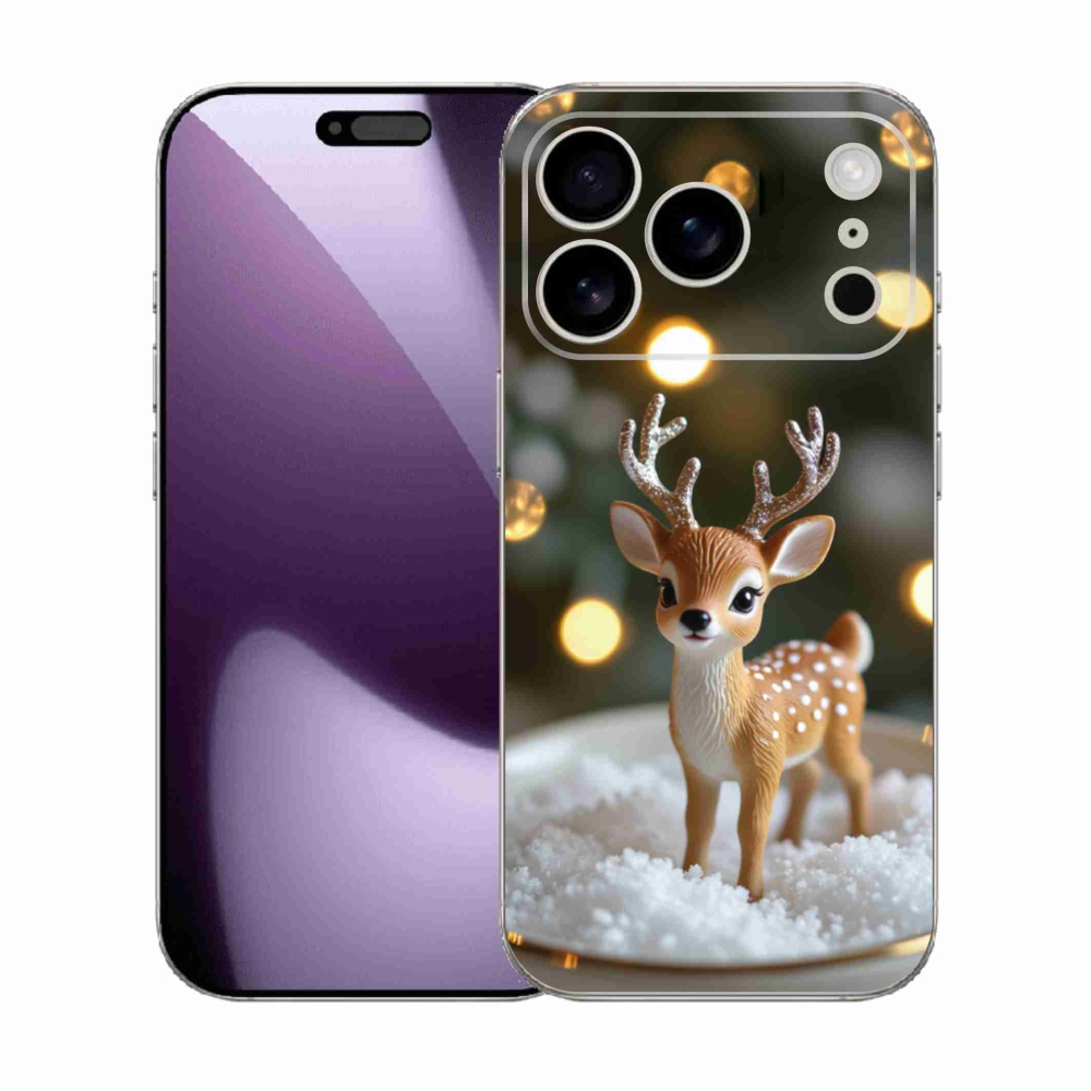 Gélový kryt mmCase na iPhone 17 Pro - roztomilý vianočný jeleň