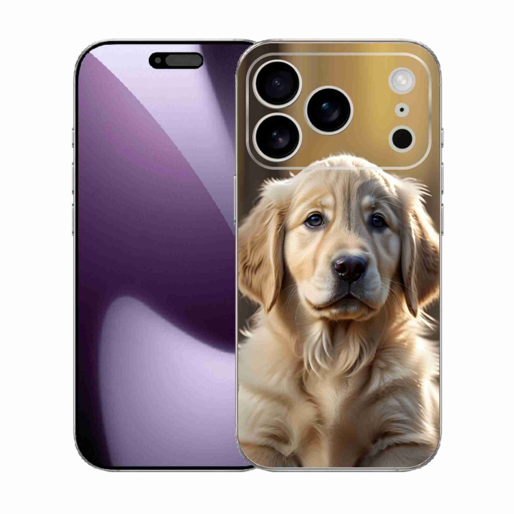 Gélový kryt mmCase na iPhone 17 Pro - roztomilý zlatý retriever