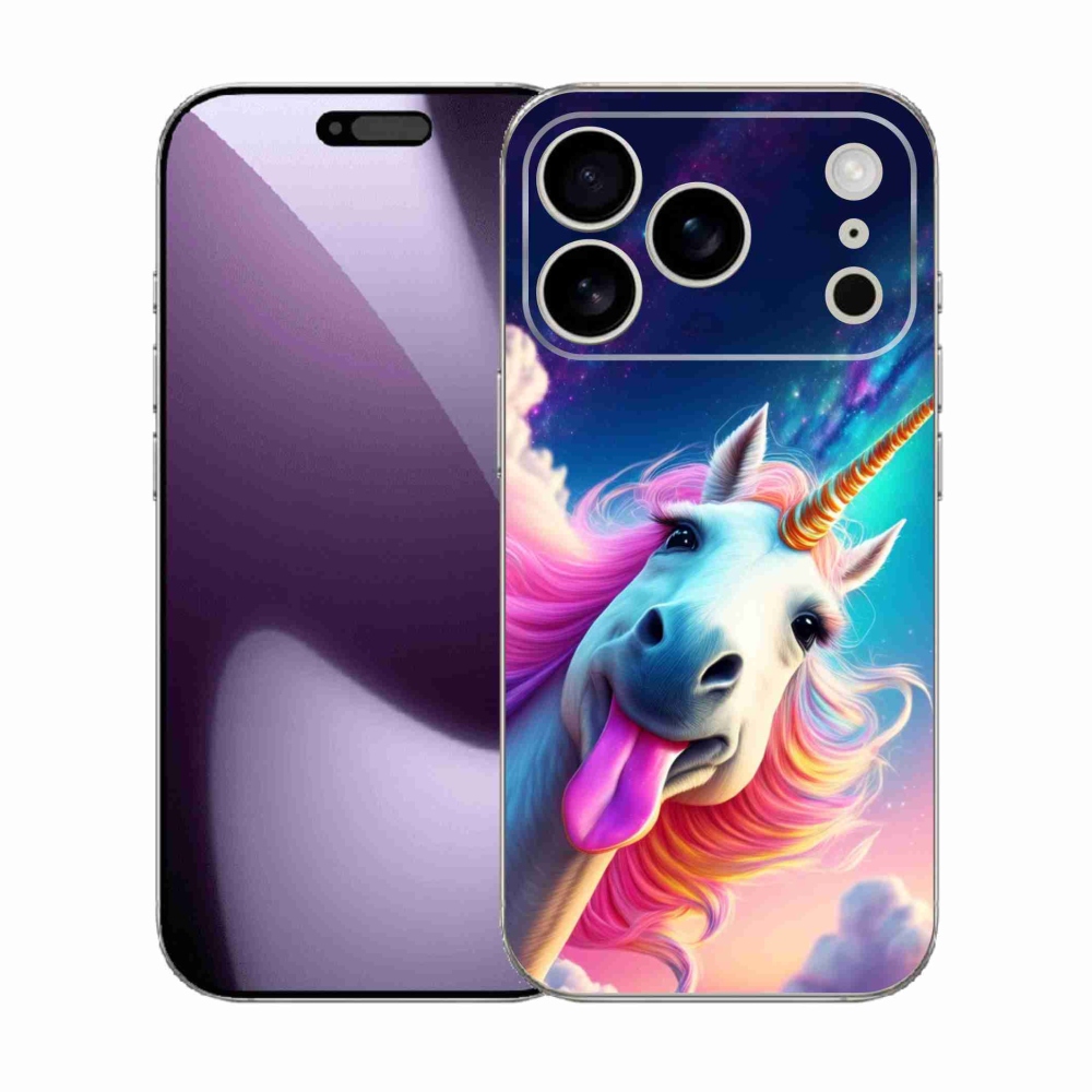 Gélový kryt mmCase na iPhone 17 Pro - šialený jednorožec