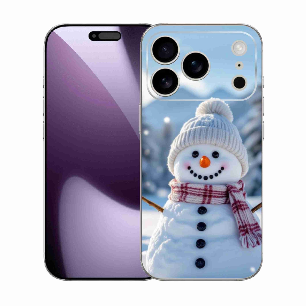 Gélový kryt mmCase na iPhone 17 Pro - snehuliak 3