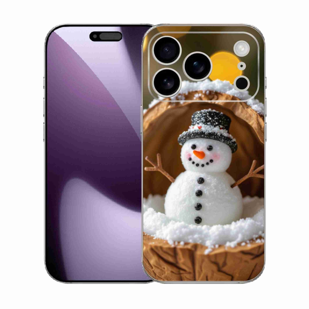 Gélový kryt mmCase na iPhone 17 Pro - snehuliak 4