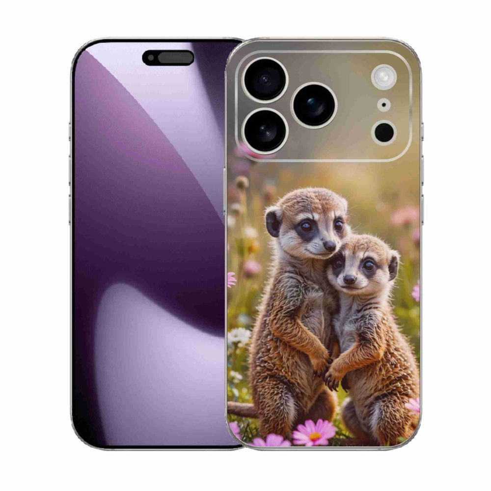 Gélový kryt mmCase na iPhone 17 Pro - surikatí duo