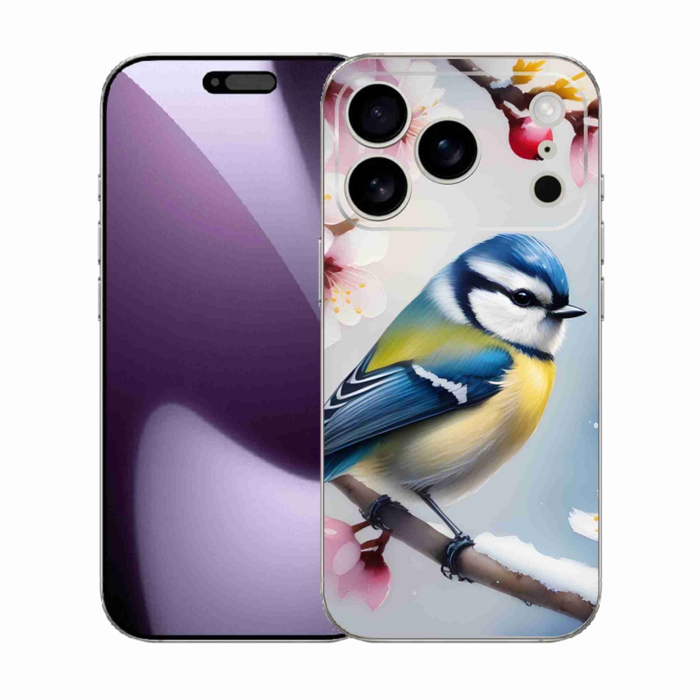 Gélový kryt mmCase na iPhone 17 Pro - sýkorka