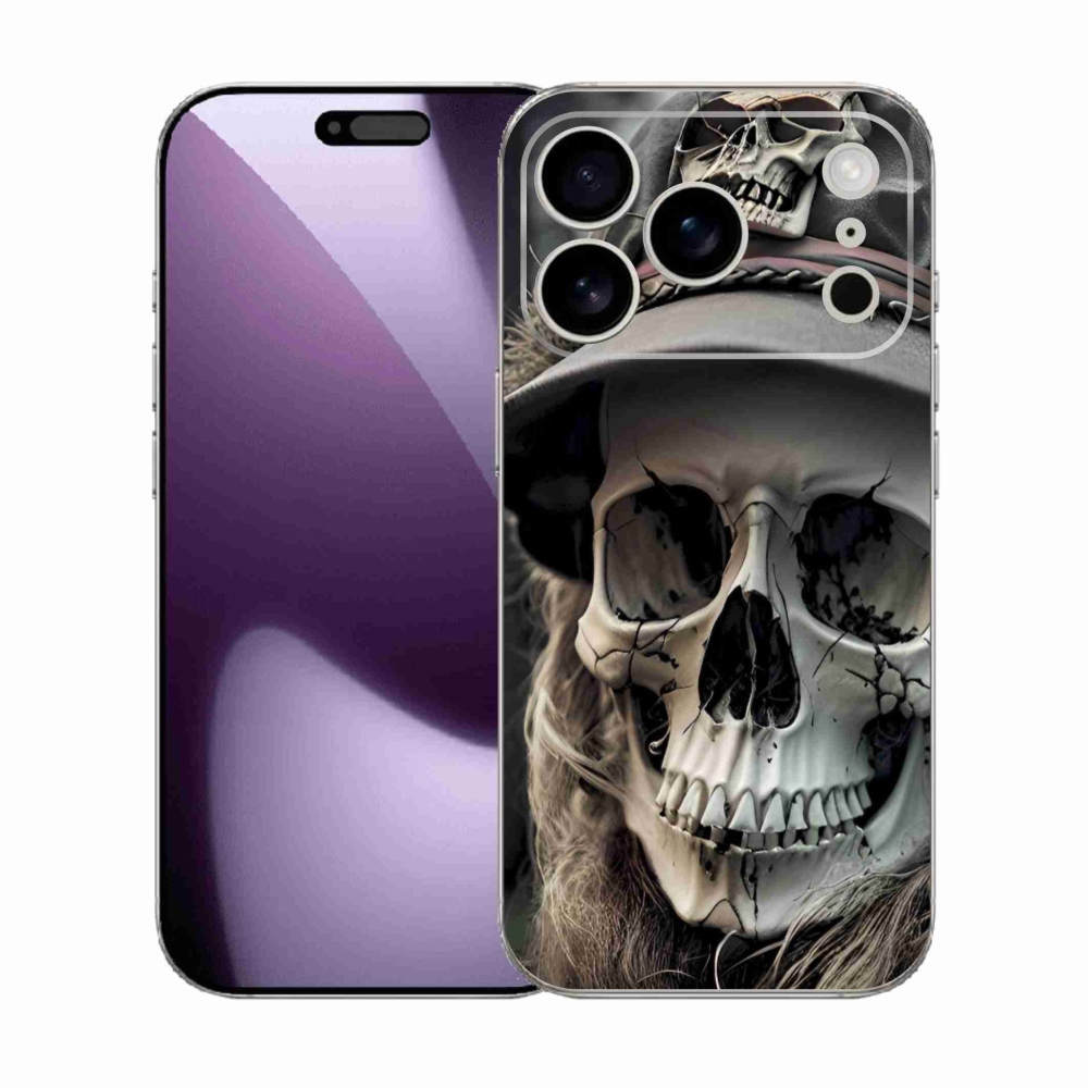 Gélový kryt mmCase na iPhone 17 Pro - temná lebka