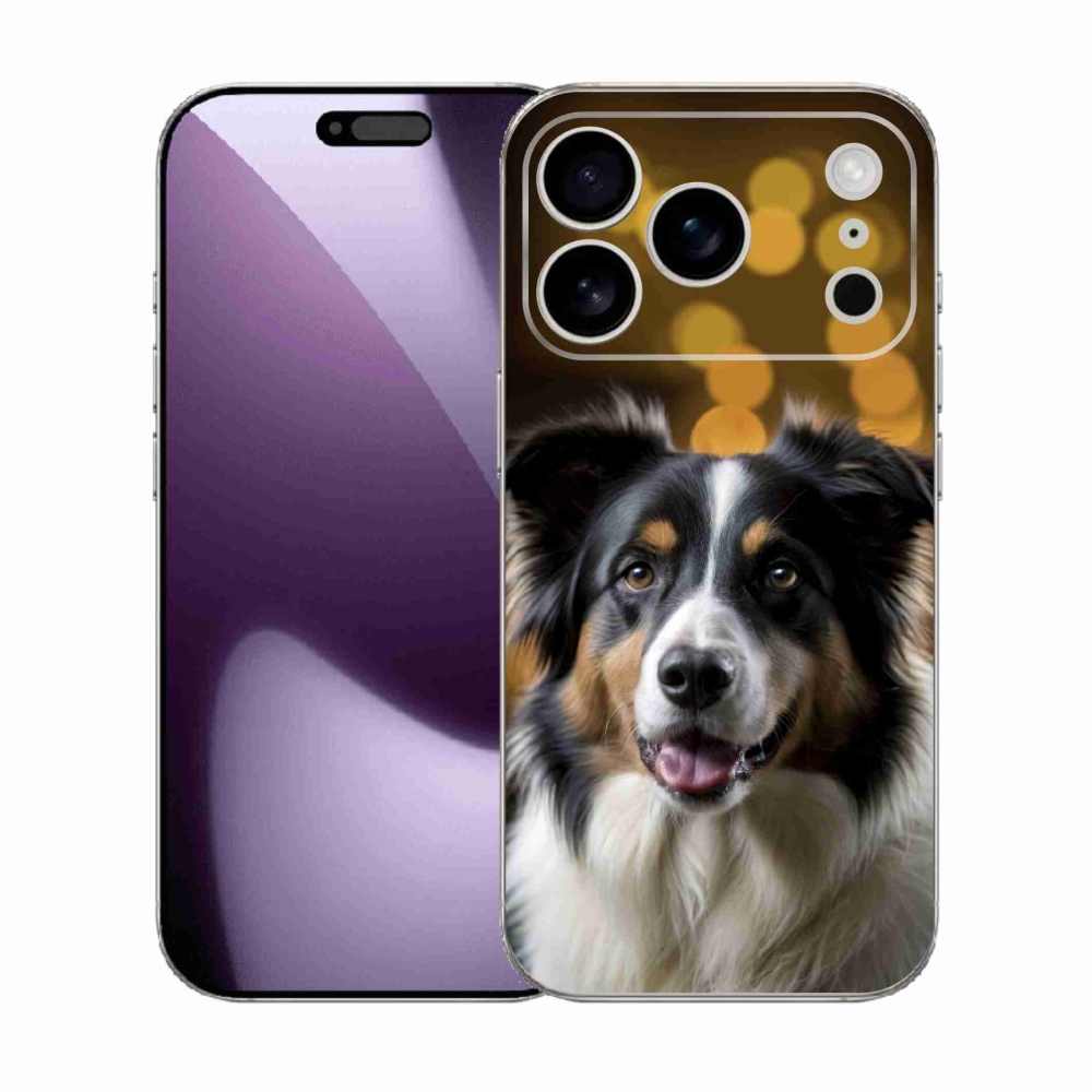 Gélový kryt mmCase na iPhone 17 Pro - usmievavý austrálsky ovčiak