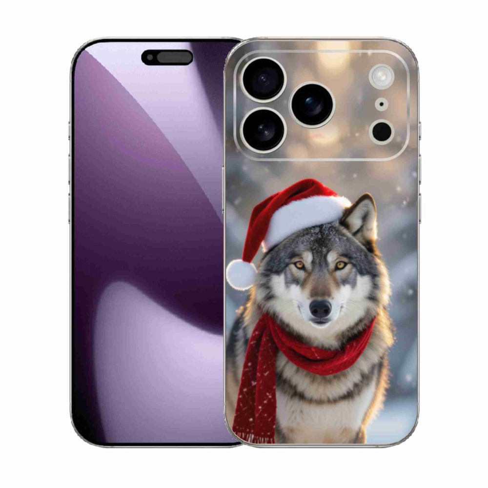 Gélový kryt mmCase na iPhone 17 Pro - vianočný vlk