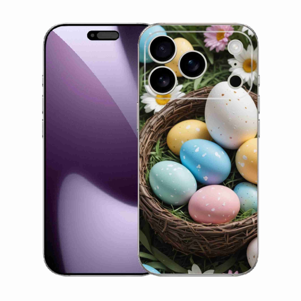 Gélový kryt mmCase na iPhone 17 Pro - veľkonočné vajíčka 2