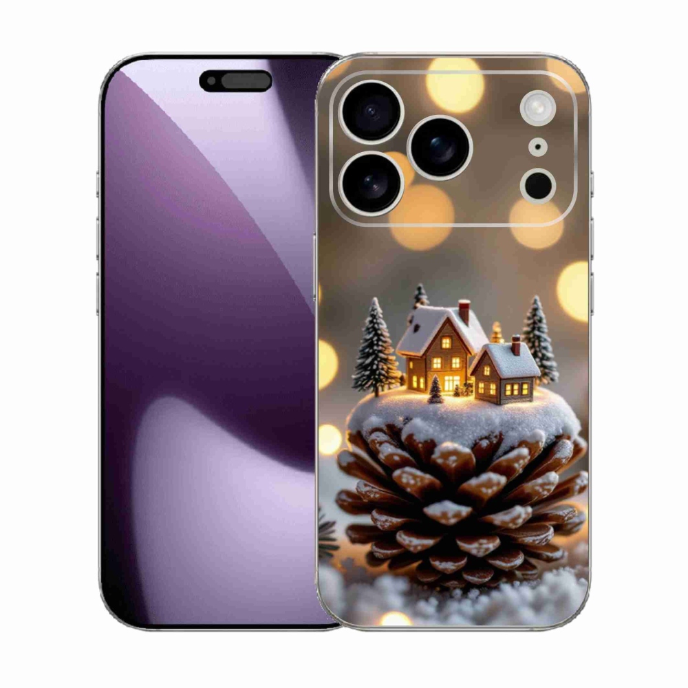 Gélový kryt mmCase na iPhone 17 Pro - zimná dedinka
