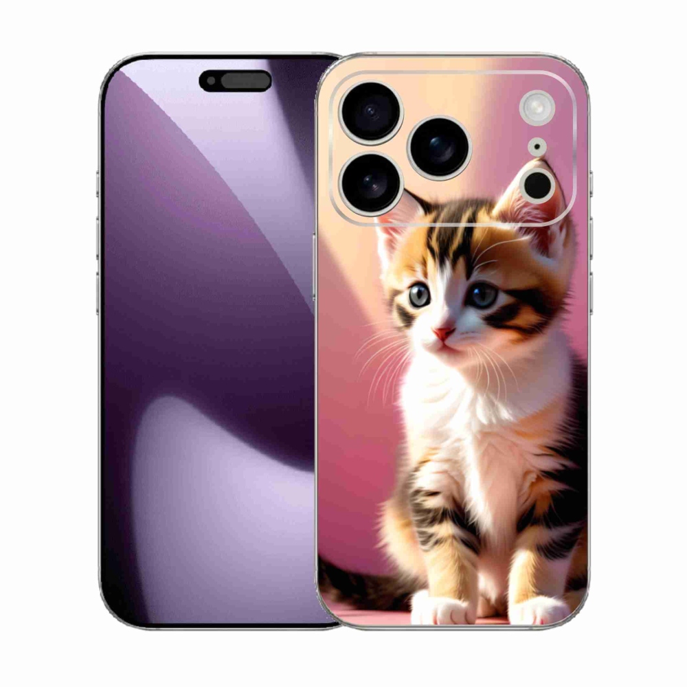 Gélový kryt mmCase na iPhone 17 Pro - zvedavé mačiatko 2