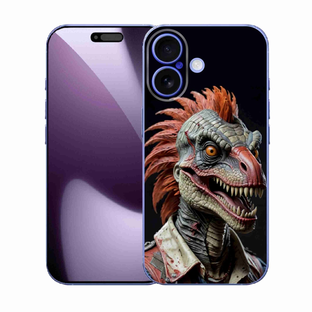 Gélový kryt mmCase na iPhone 17 - punk dinosaurus