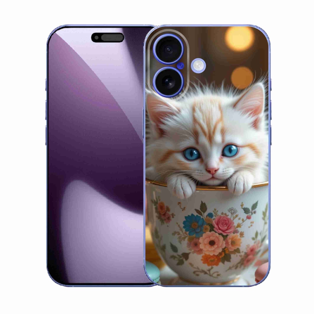 Gélový kryt mmCase na iPhone 17 - roztomilé mačiatko 6