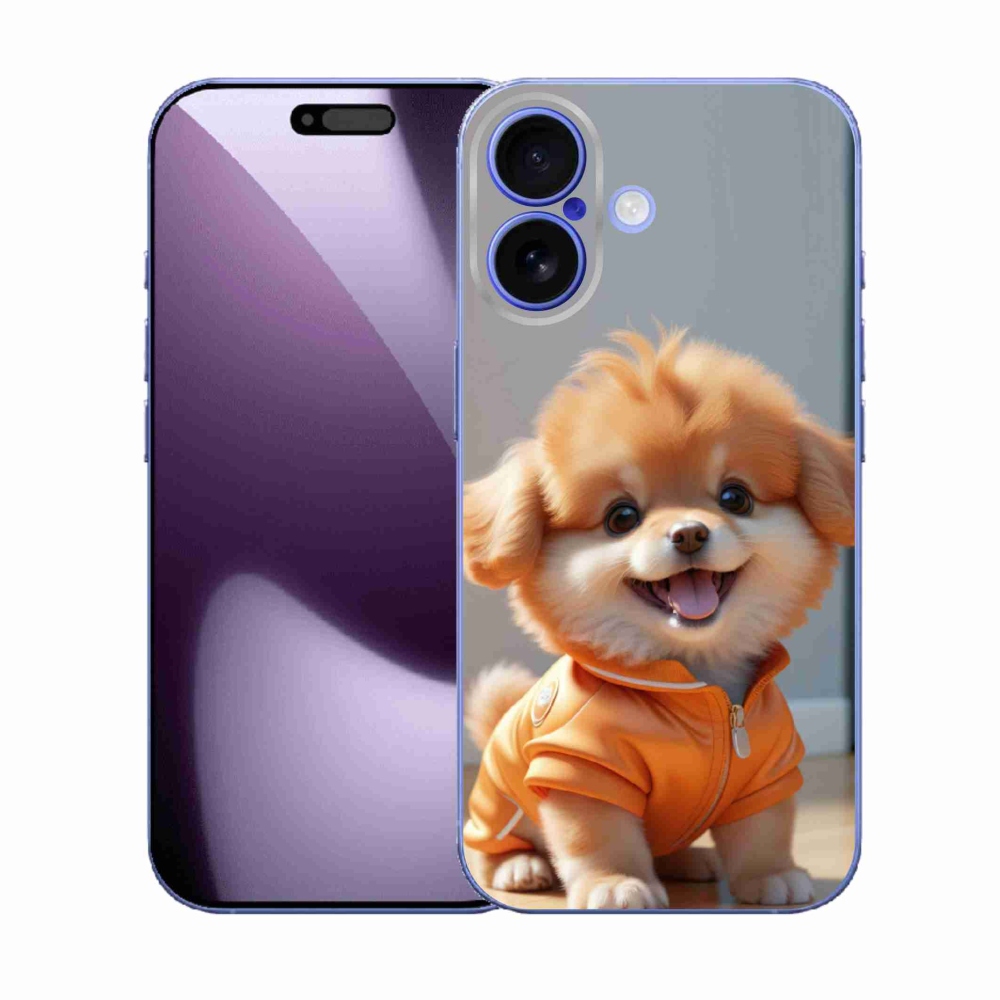 Gélový kryt mmCase na iPhone 17 - roztomilý pomeranian v mikine