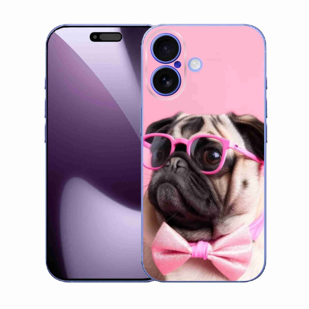 Gélový kryt mmCase na iPhone 17 - štýlový mops