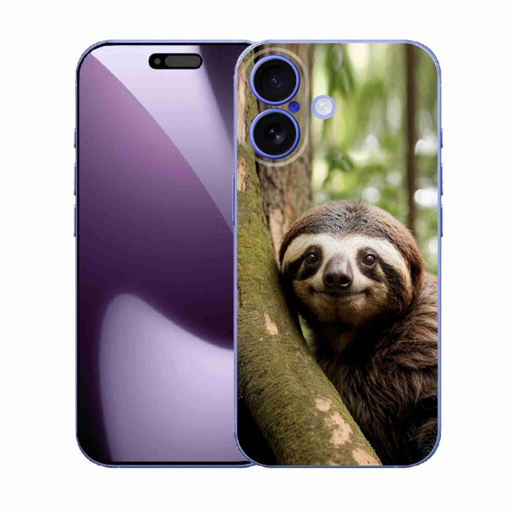 Gélový kryt mmCase na iPhone 17 - usmievavý leňochod