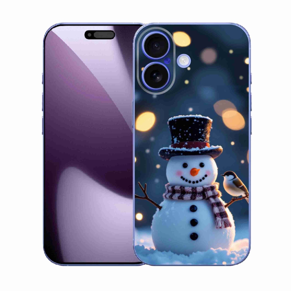 Gélový kryt mmCase na iPhone 17 - vianočný snehuliak