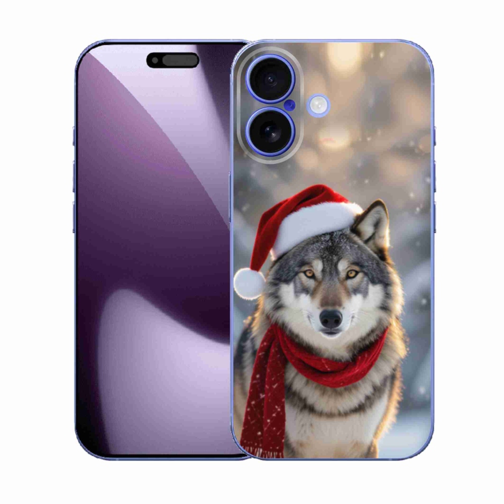 Gélový kryt mmCase na iPhone 17 - vianočný vlk