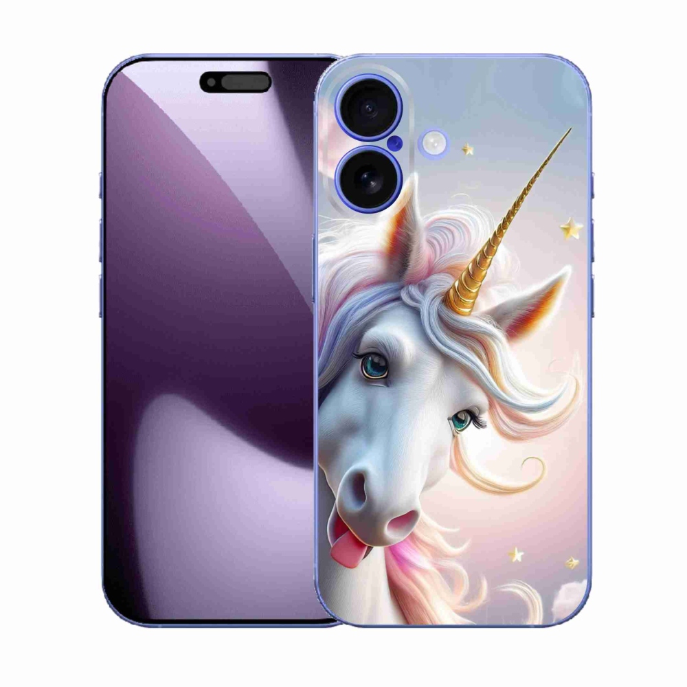 Gélový kryt mmCase na iPhone 17 - veselý jednorožec