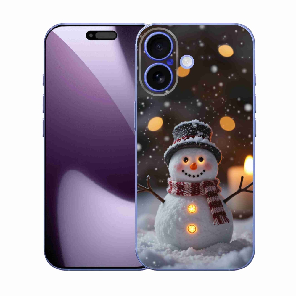 Gélový kryt mmCase na iPhone 17 - veselý snehuliak